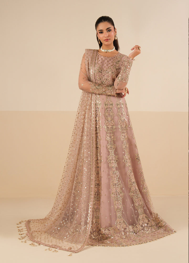 Alizeh Fashion Unstitched Embroidered Net 3 Piece Suit AF26UNF ROSHNI AF-NT-2256 - Festive Collection