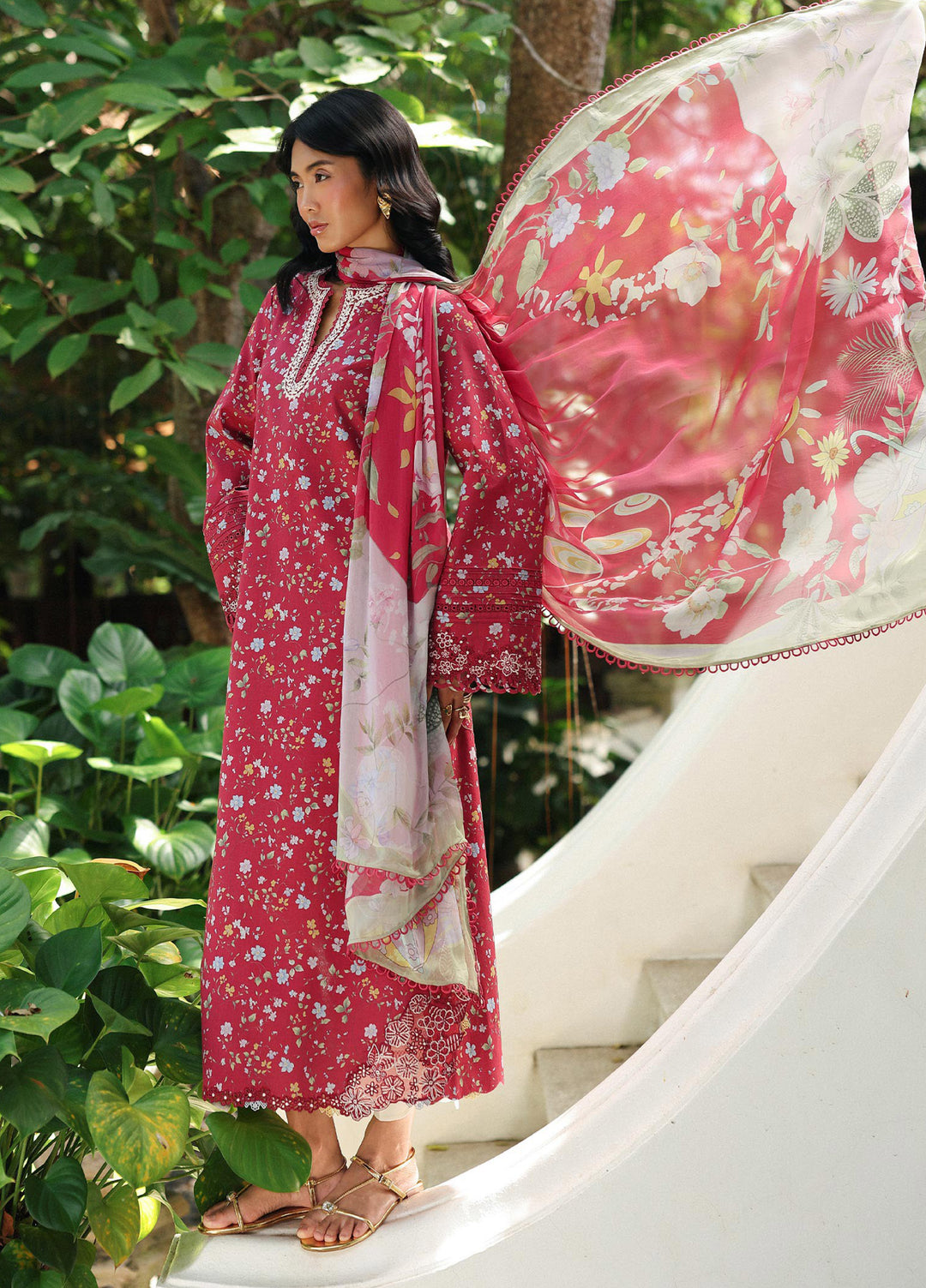 Q Prints by Qalamkar Unstitched Lawn Printed 3 Piece Suit QLK26QP Lena - Summer Collection