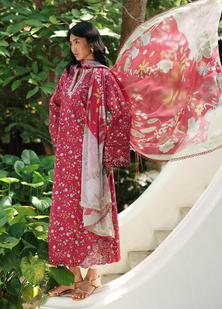 Q Prints by Qalamkar Unstitched Lawn Printed 3 Piece Suit QLK26QP Lena - Summer Collection