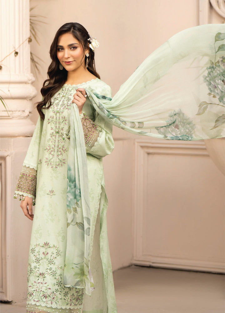 Summer Breeze by Humdum Unstitched Embroidered Lawn 3 Piece Suit HB26USB D-11 - Summer Collection