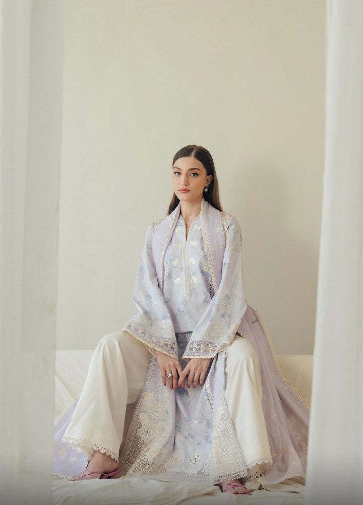 Daybreak by Afrozeh Unstitched Printkari Embroidered Lawn 3 Piece Suit AF26UDB D-4 DOVEMIST - Summer Collection