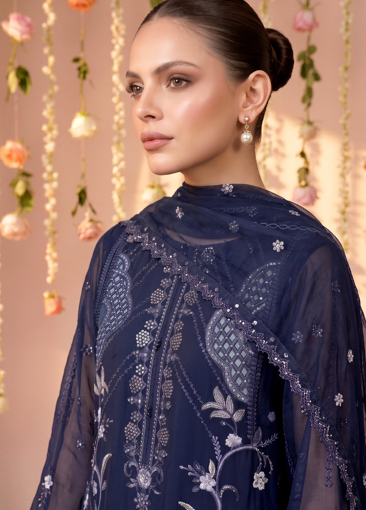 Anaya Noor by Zebtan Unstitched Embroidered Chiffon 3 Piece Suit ZB26UAC AN 09 - Festive Collection
