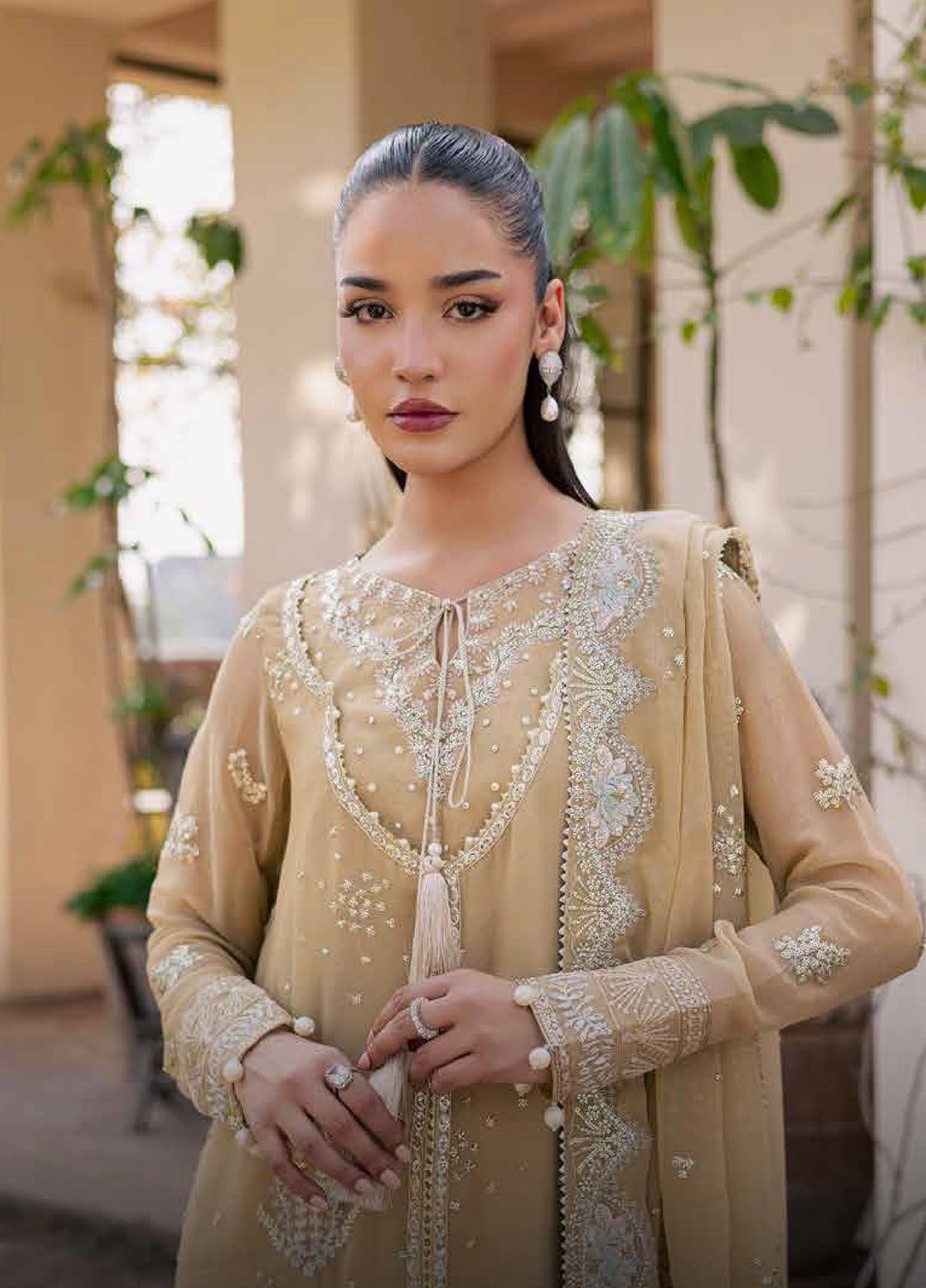 Heirloom by Daria Unstitched Embroidered Chiffon 4 Piece Suit DC26UCH DA-57 - Festive Collection