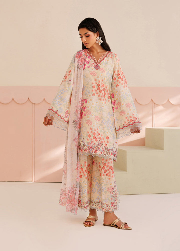 Azzal Unstitched Printed Lawn 3 Piece Suit AZL26UPL AZL-145 - Summer Collection