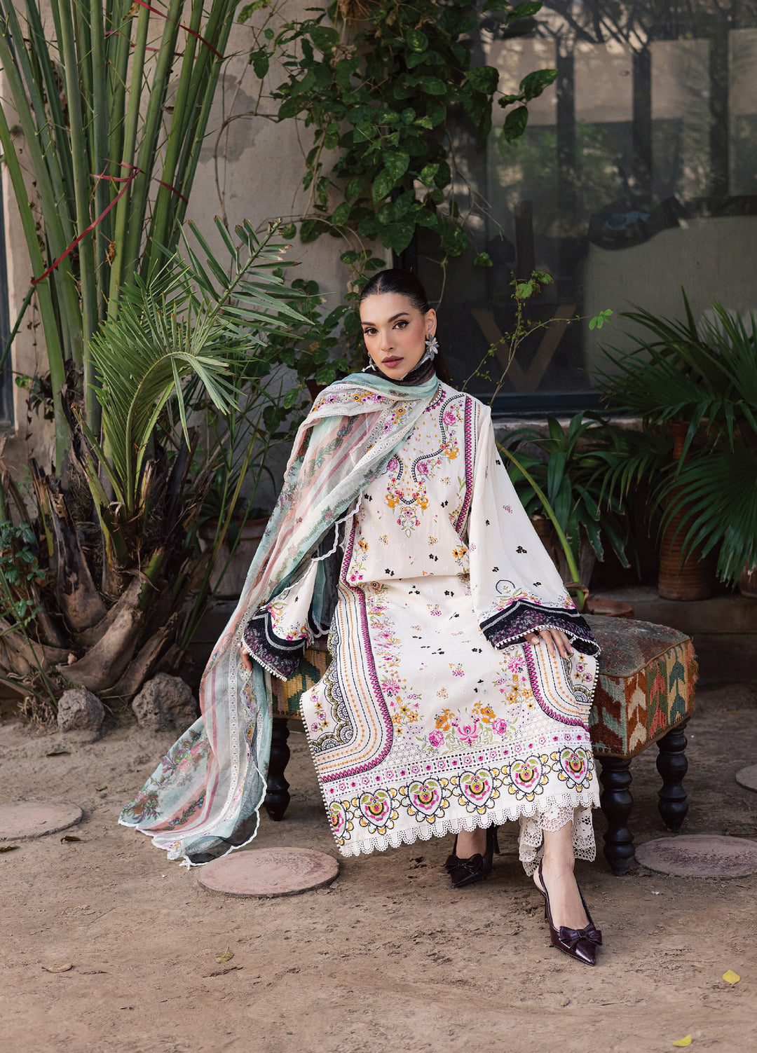 Celia by Zarposh Unstitched Embroidered Luxury Lawn 3 Piece Suit ZR26UCL ZARMIN - Festive Collection