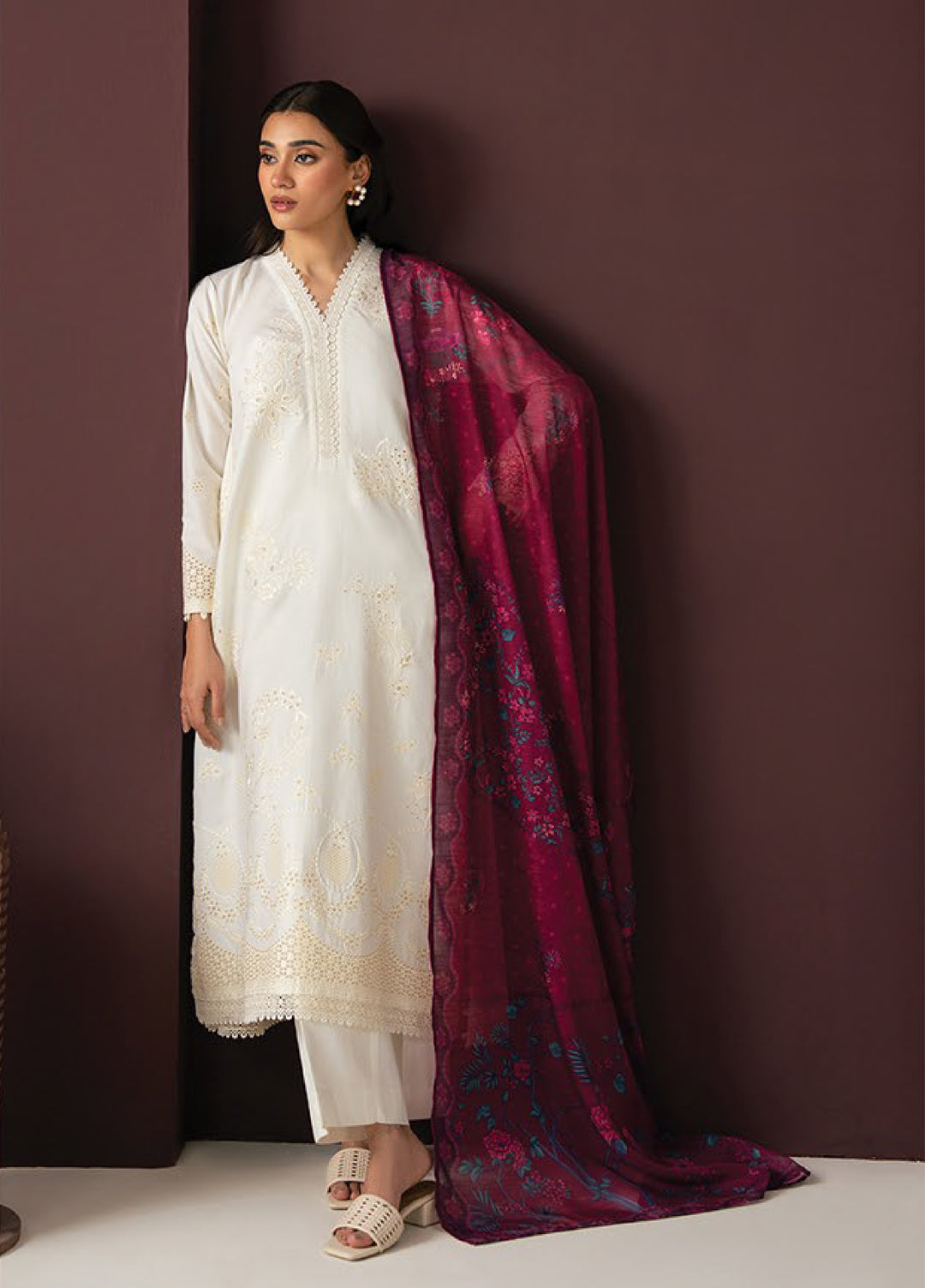 Namah by Xenia Formals Unstitched Embroidered Lawn 3 Piece Suit XF26UNL Scalar 04 - Festive Collection