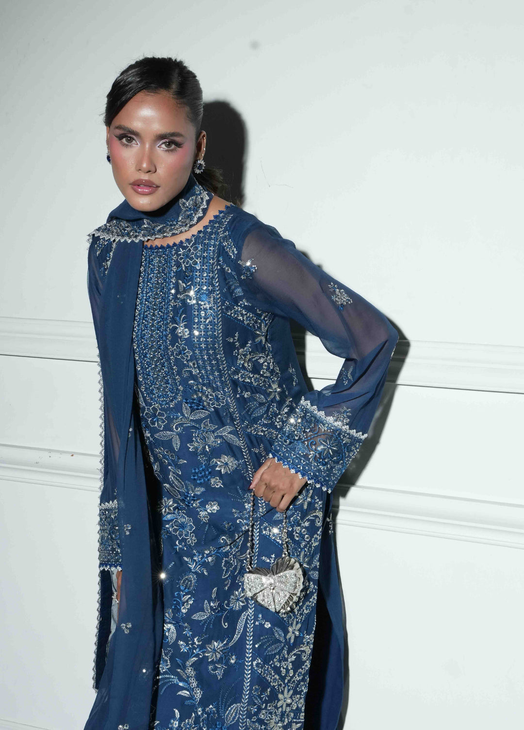 Maison d'or by Sahane Unstitched Embroidered Chiffon 3 Piece Suit CT-27002 NAEL - Festive Collection