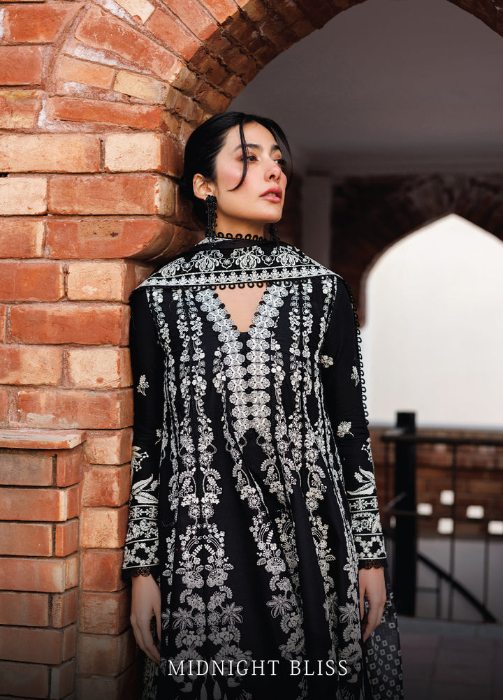 Mirabelle by Emaan Adeel Unstitched Embroidered Luxury Lawn 3 Piece Suit EA26UML D9 Midnight Bliss - Festive Collection