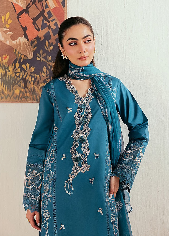 Zync by Florent Unstitched Embroidered Lawn 3 Piece Suit FL26ULZ FZ-4A - Summer Collection