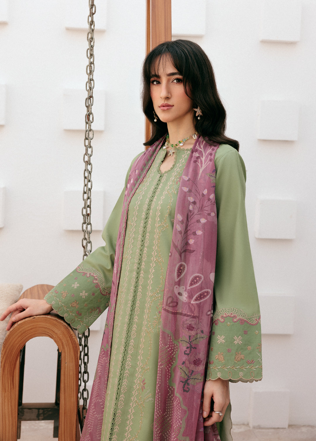 Zync by Florent Untitched Lawn Embroidered 3 Piece Suit FL26UZ FZ-6A - Summer Collection