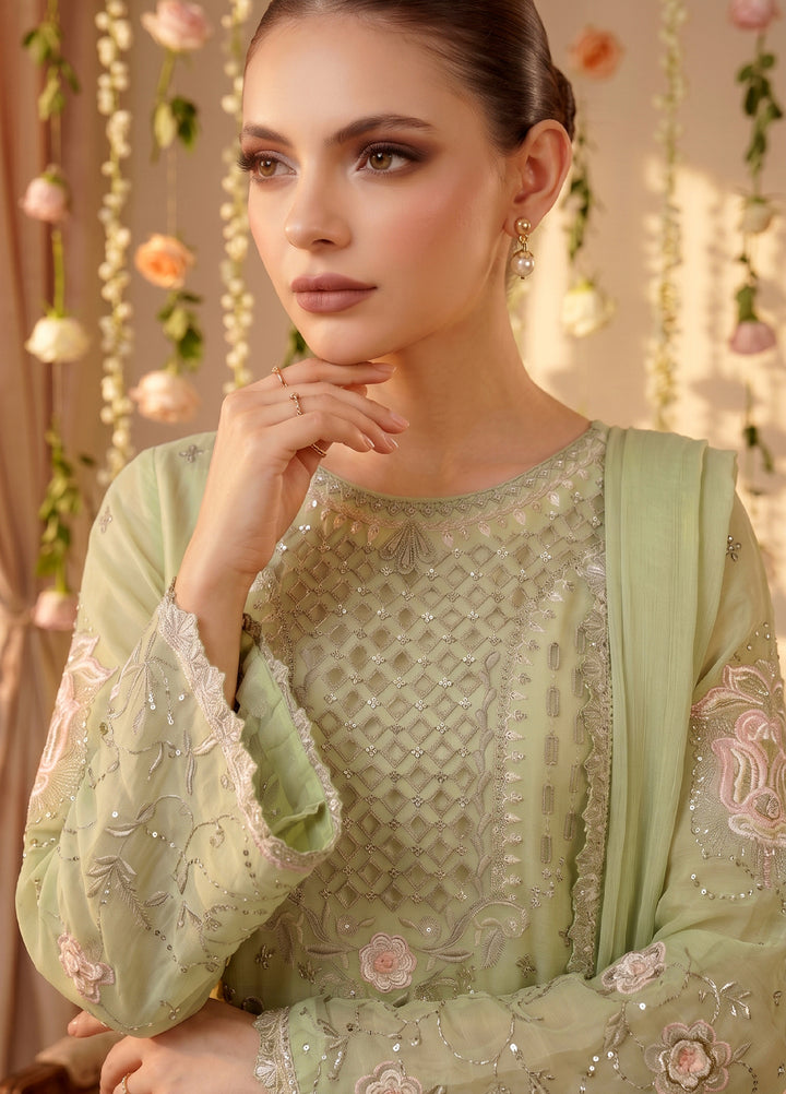 Anaya Noor by Zebtan Unstitched Embroidered Chiffon 3 Piece Suit ZB26UAC AN 01 - Festive Collection