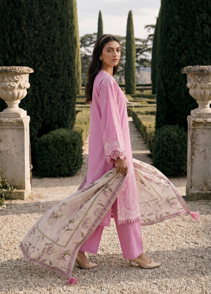 Zellbury Unstitched Embroidered Cotton 3 Piece Suit ZB26UCC WUC26E34055 - Casual Collection