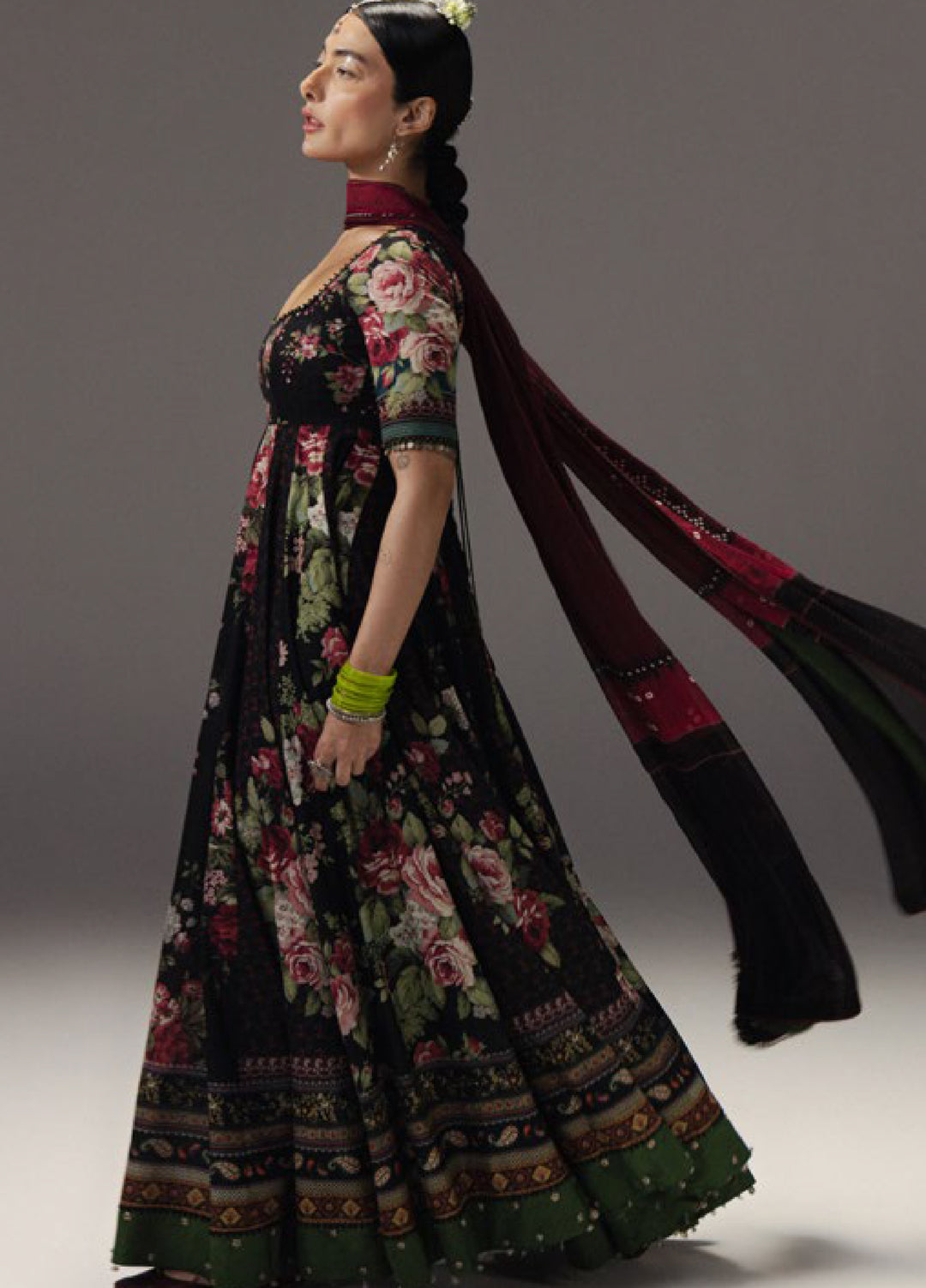 Anarkali by Zara Shahjahan Unstitched Embroidered Lawn 3 Piece Suit ZS26UAL D-05 SHEHZADI - Eid Collection