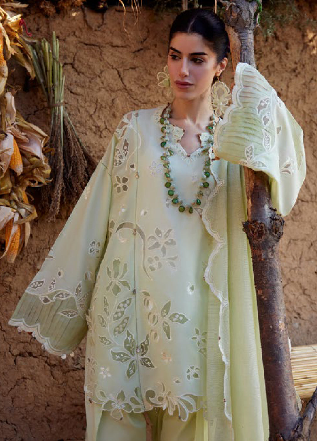 Meili by Zaha Unstitched Embroidered Lawn 3 Piece Suit ZK26UML ZL26-14B - Festive Collection