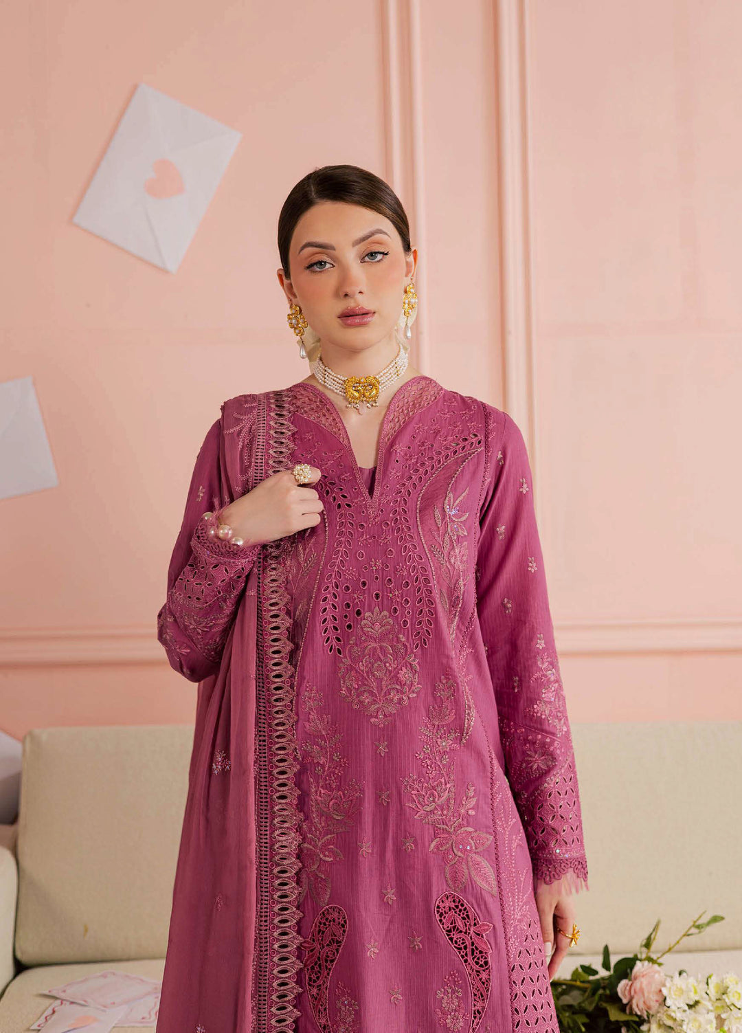 Feya by Nureh Unstitched Embroidered Lawn 3 Piece Suit NU26UFEL FE-13 - Eid Collection
