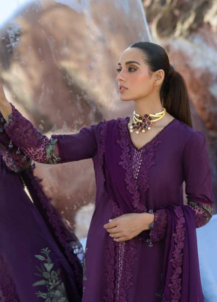 Mahiymaan by Al Zohaib Unstitched Embroidered Luxury Lawn 3 Piece Suit AZ26UM D-7 - Festive Collection