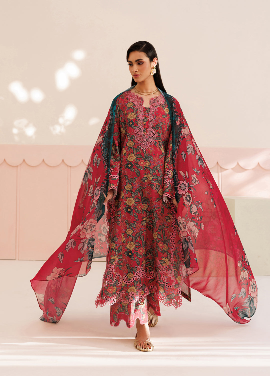 Azzal Unstitched Printed Lawn 3 Piece Suit AZL26UPL AZL-149 - Summer Collection
