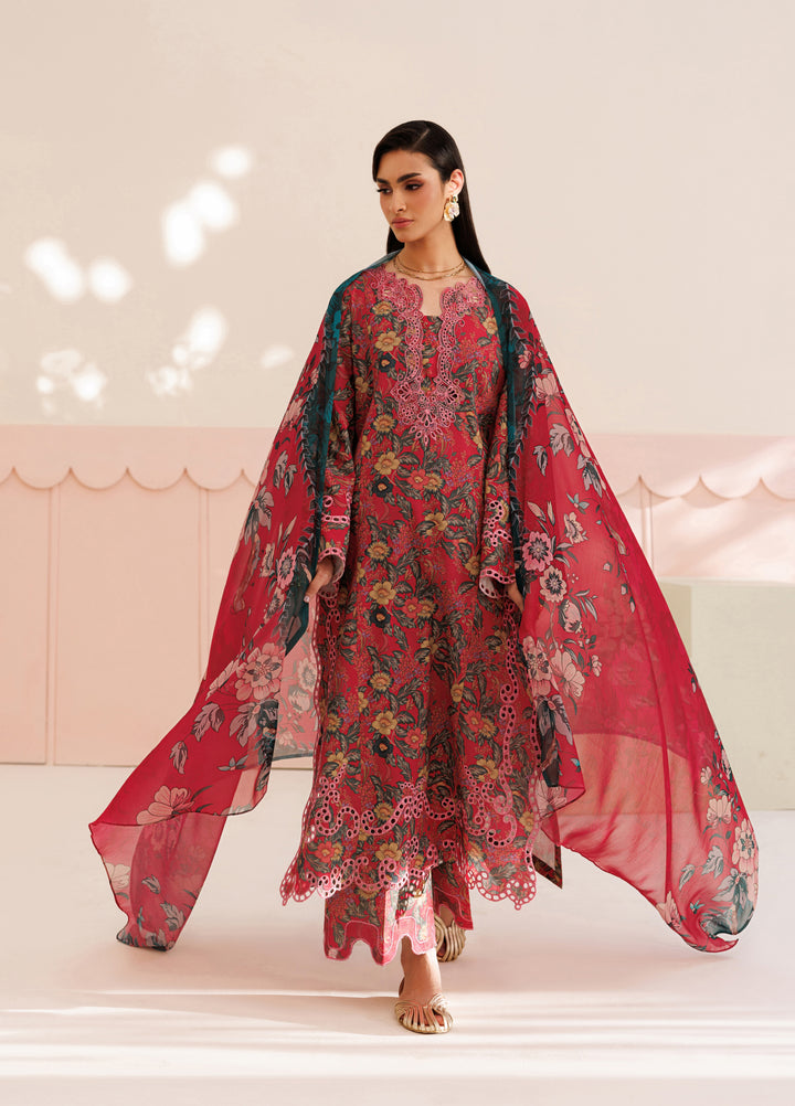 Azzal Unstitched Printed Lawn 3 Piece Suit AZL26UPL AZL-149 - Summer Collection