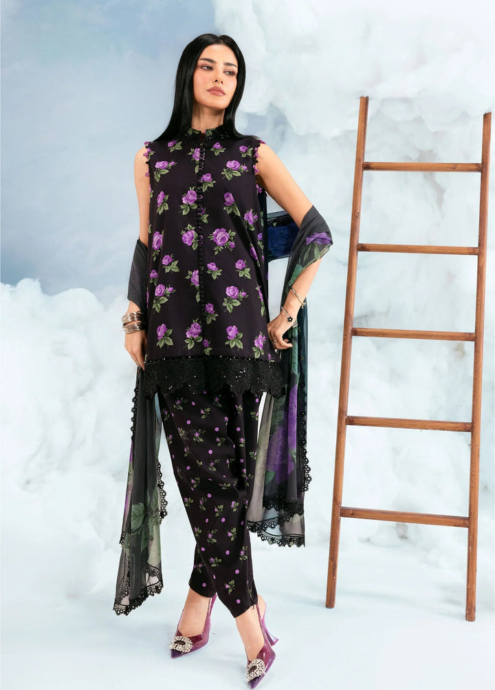 M Basics by Maria B Unstitched Embroidered Lawn 3 Piece Suit MB26SSEL MB-CUSV14-09B - Eid Collection