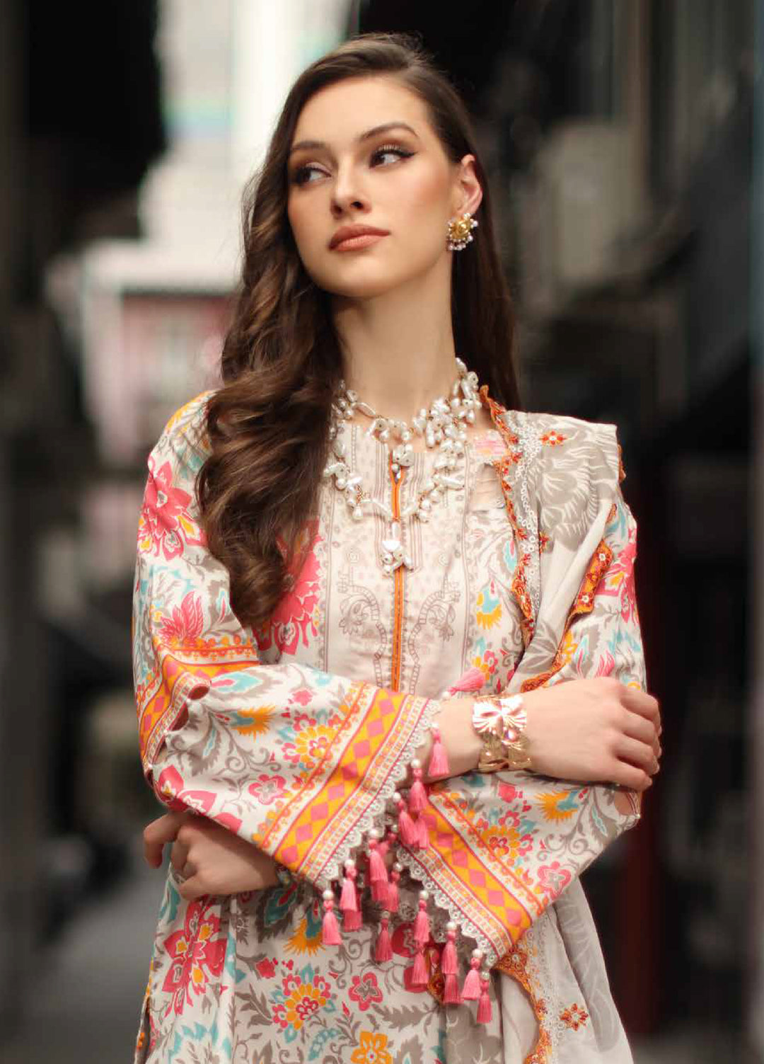Signature by Charizma Unstitched Printed Lawn 3 Piece Suit CHR26USL CS6-08 - Summer Collection