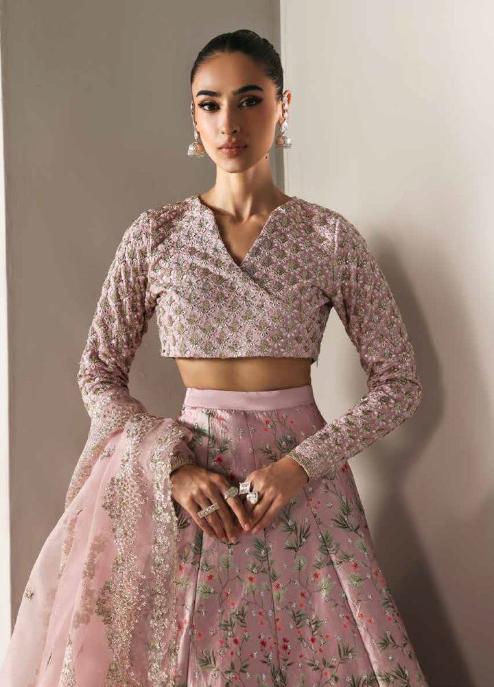 Serein Luxe by Emaan Adeel Unstitched Raw Silk Embroidered Suits 3 Piece EA25SL D-5 Petal Soft - Festive Collection