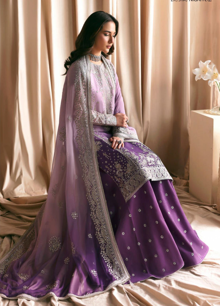 Sirayya by Zarif Unstitched Embroidered Chiffon 3 Piece Suit ZR26US Nigah 02 - Festive Collection