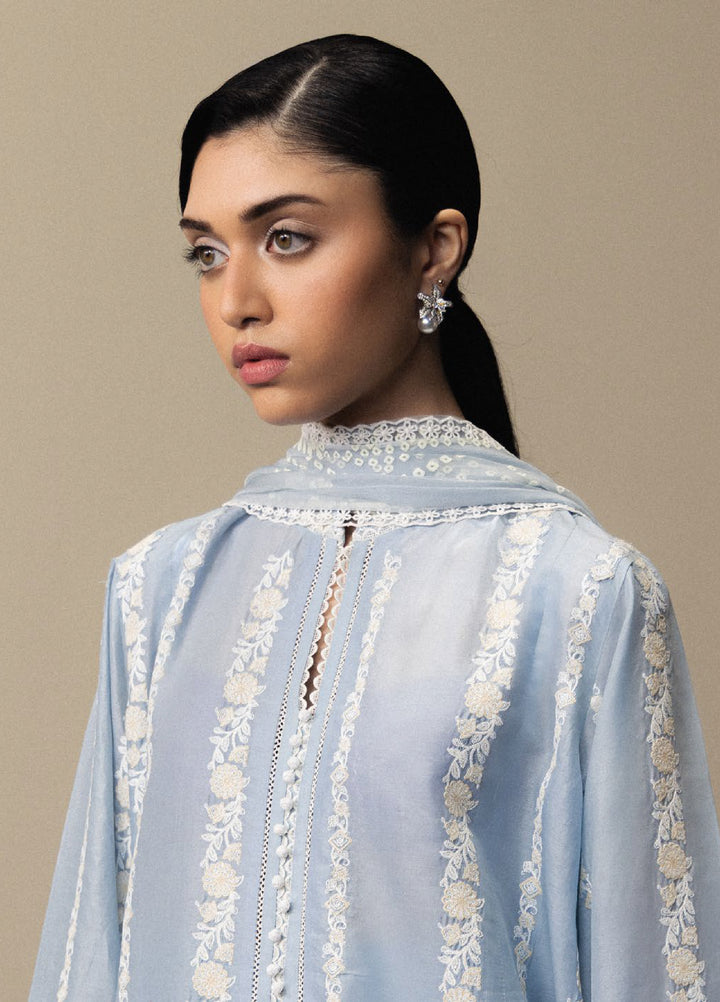 Satori by Zara Shahjahan Unstitched Embroidered Lawn 3 Piece Suit ZS26USL D1-AOYOMI - Summer Collection