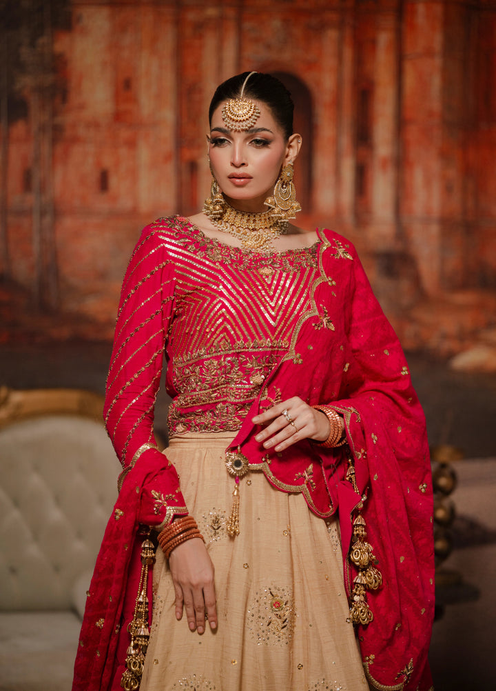 Lia by Miras Women Pret 3 Piece Embroidered Korean Rawsilk RIMZA - Festive Collection