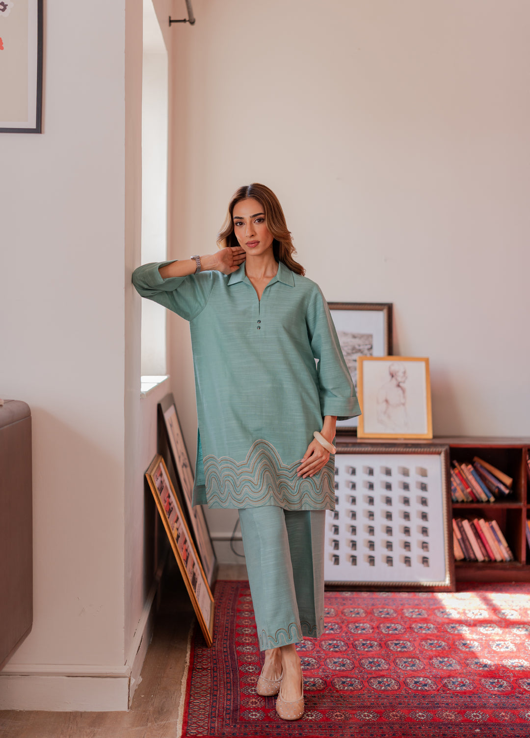Pret Essentials by Sahar Pret Embroidered Khaddar 2 Piece AWSK-RR-02 - Winter Collection
