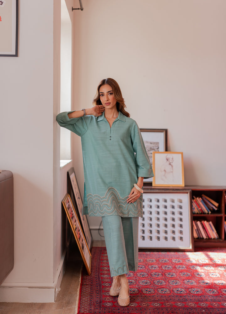 Pret Essentials by Sahar Pret Embroidered Khaddar 2 Piece AWSK-RR-02 - Winter Collection