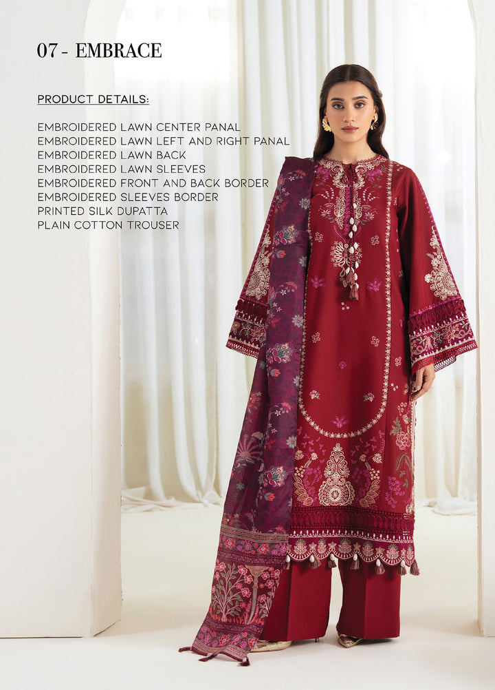 Namah by Xenia Formals Unstitched Embroidered Lawn 3 Piece Suit XF26UNL 07 - EMBRACE - Festive Collection