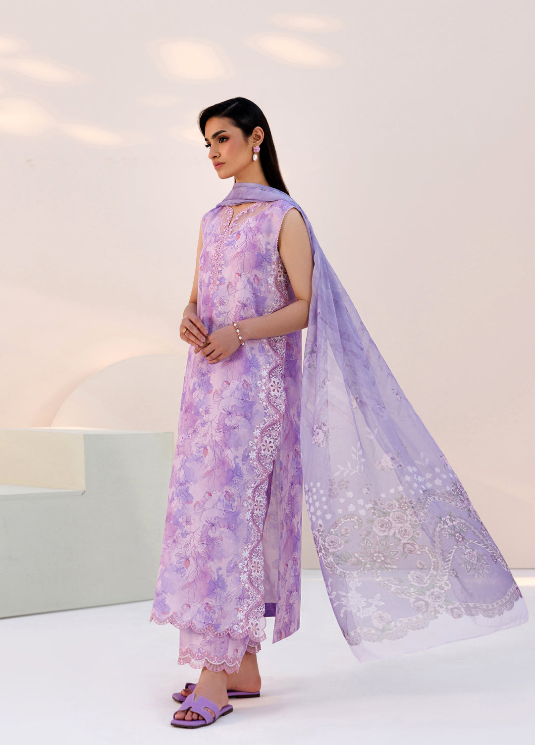 Azzal Unstitched Printed Lawn 3 Piece Suit AZL26UPL AZL-141 - Summer Collection