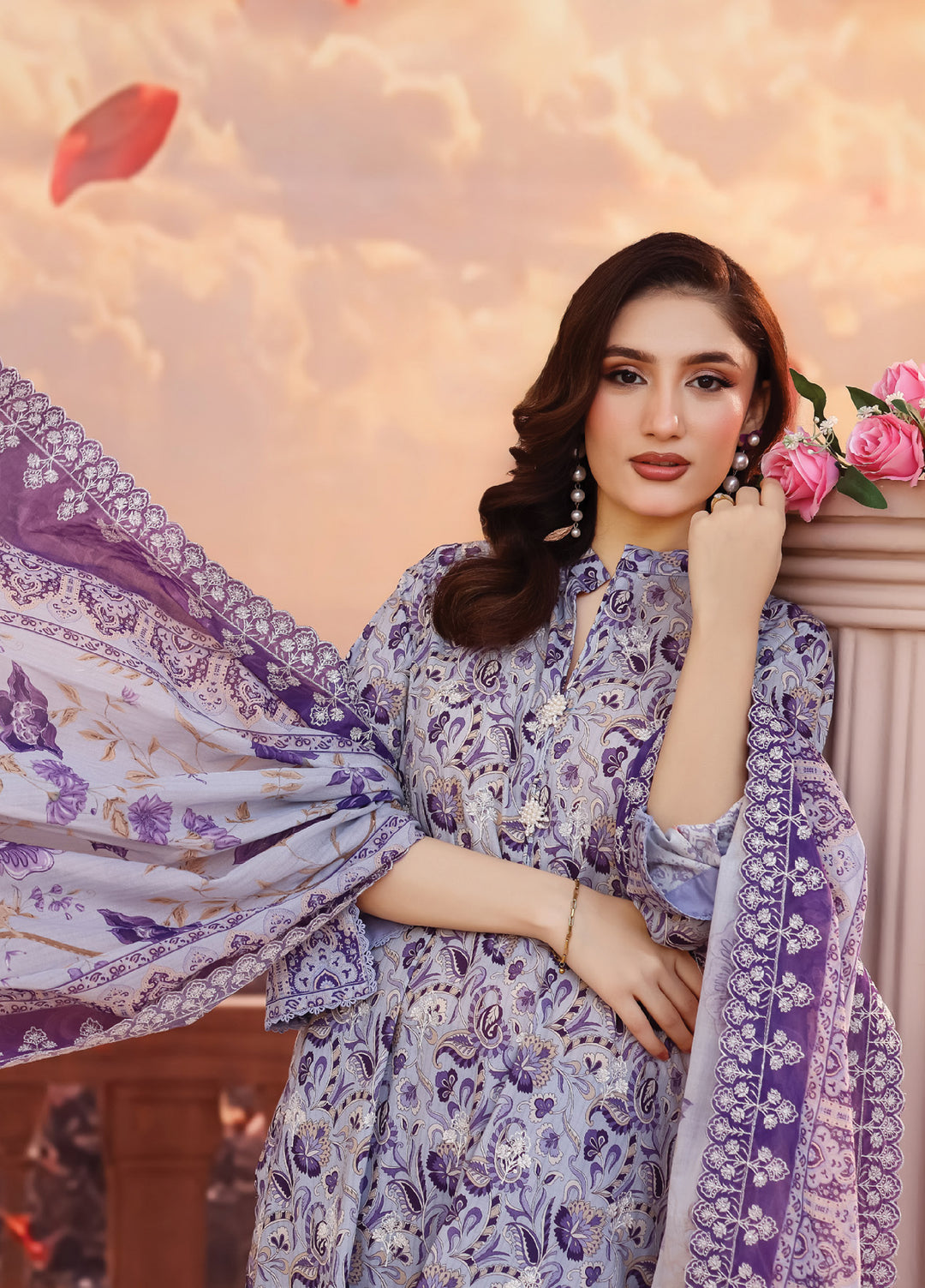 Salina by Regalia Textile Unstitched Cutwork Embroidered Lawn 3 Piece Suit RG26USCL D-10 - Summer Collection