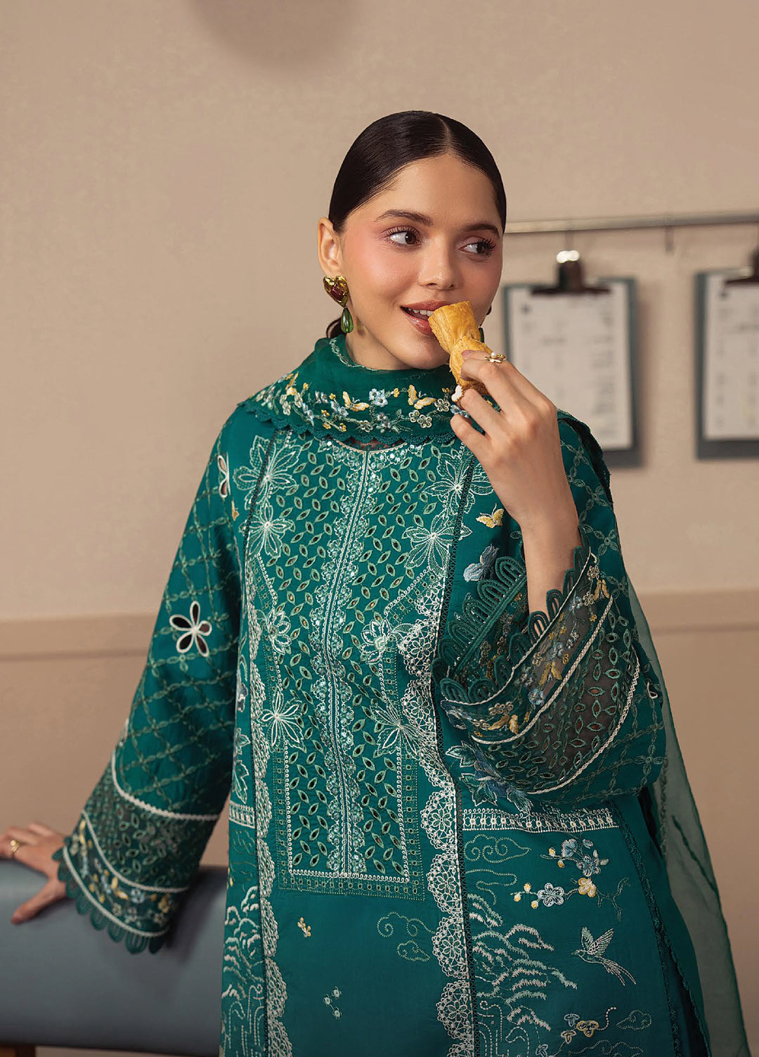 Brewed by Ayzel Unstitched Embroidered Lawn 3 Piece Suit AAF26UBL Roast ZWU-0145-3PO - Festive Collection