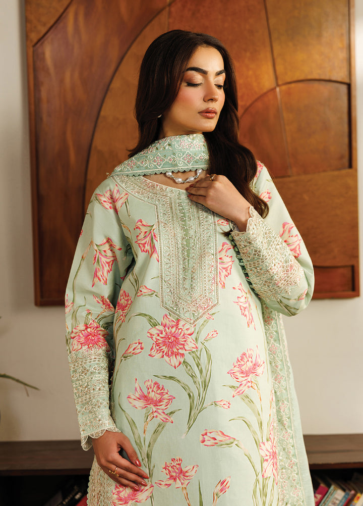 Leila by Mahnur Unstitched Embroidered Lawn 3 Piece Suit MN26ULL L-14 - Summer Collection