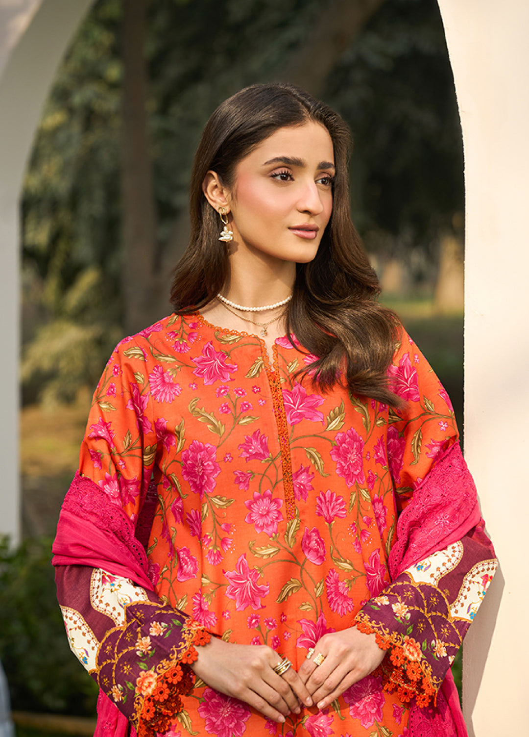 Raha Summer Prints by RajBari Unstitched Printed Lawn 3 Piece Suit RB26URS D-01 - Summer Collection