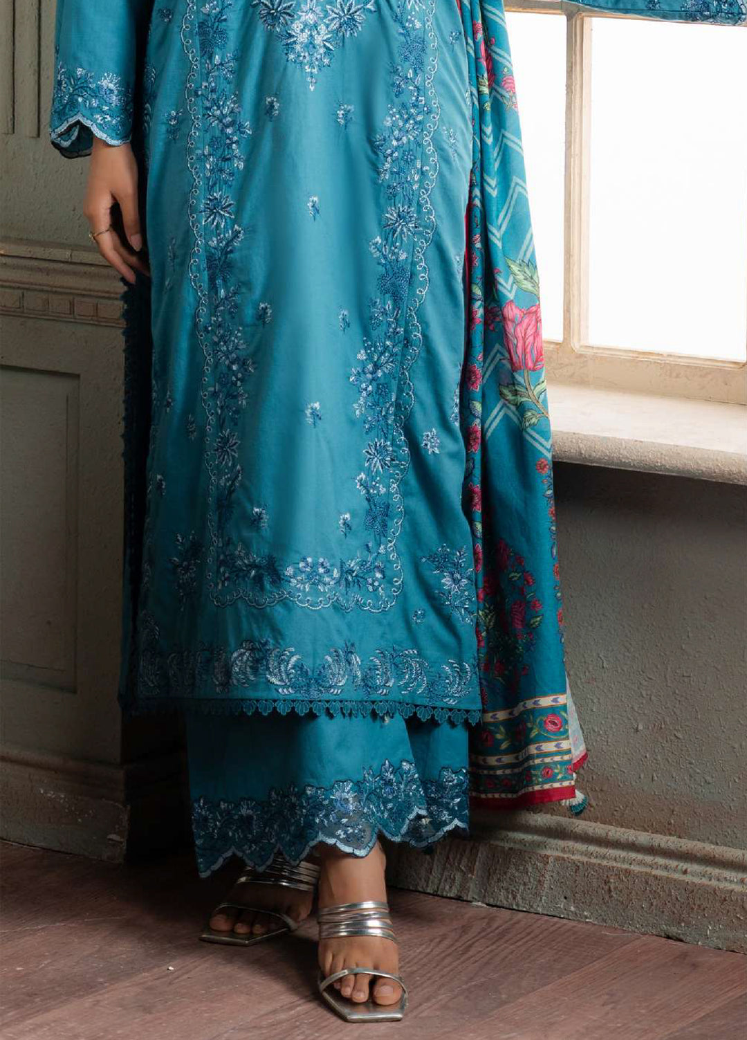 Zellbury Unstitched Embroidered Jacquard 3 Piece Suit ZB26UVIII WUS26E30588 - Casual Collection