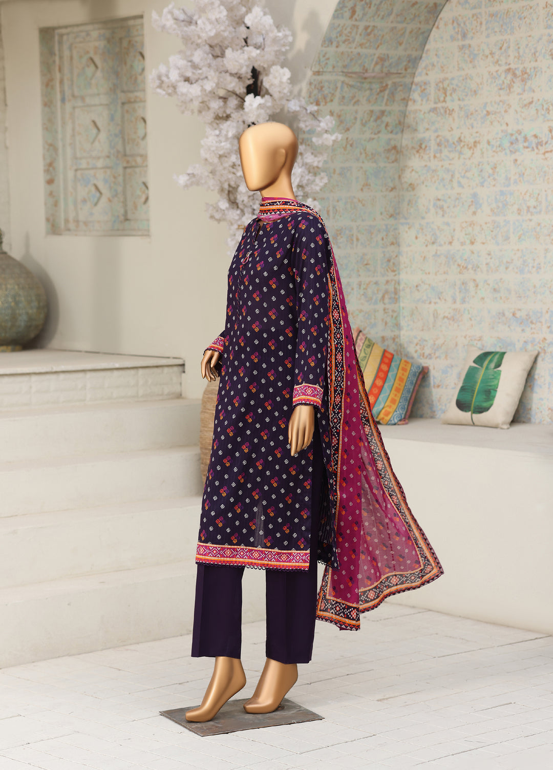 Nayab by HZ Textiles Unstitched Printed Cotton Lawn 3 Piece Suit HZ28UN NPC-03 - Casual Collection