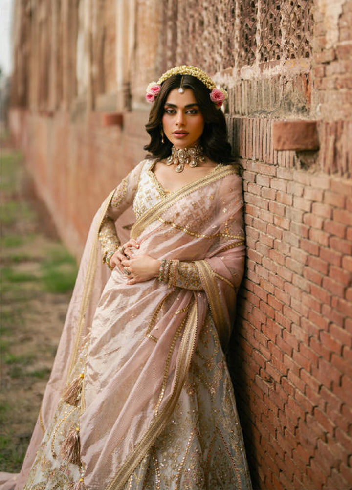 Zarlish Makhfi by Mohsin Naveed Ranjha Unstitched Embroidered Organza Suits 3 Piece MNR25ZM Kohinoor - Festive Collection