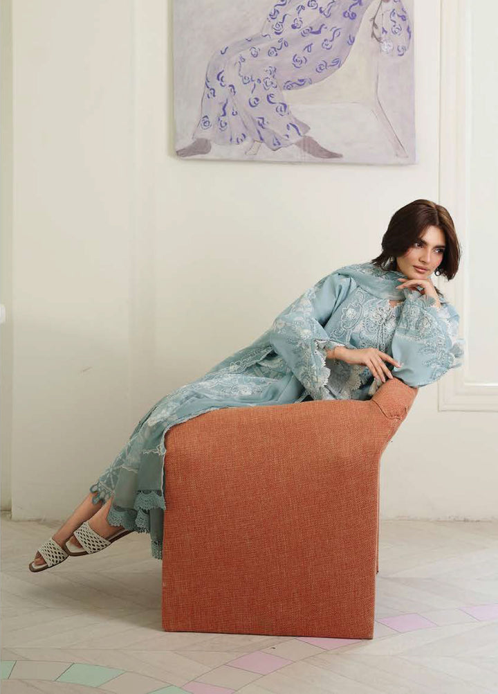 Petals in Print by Roheenaz Unstitched Printed Lawn 3 Piece Suit RN26UPP Azure Botanica RUNSS260905 - Summer Collection