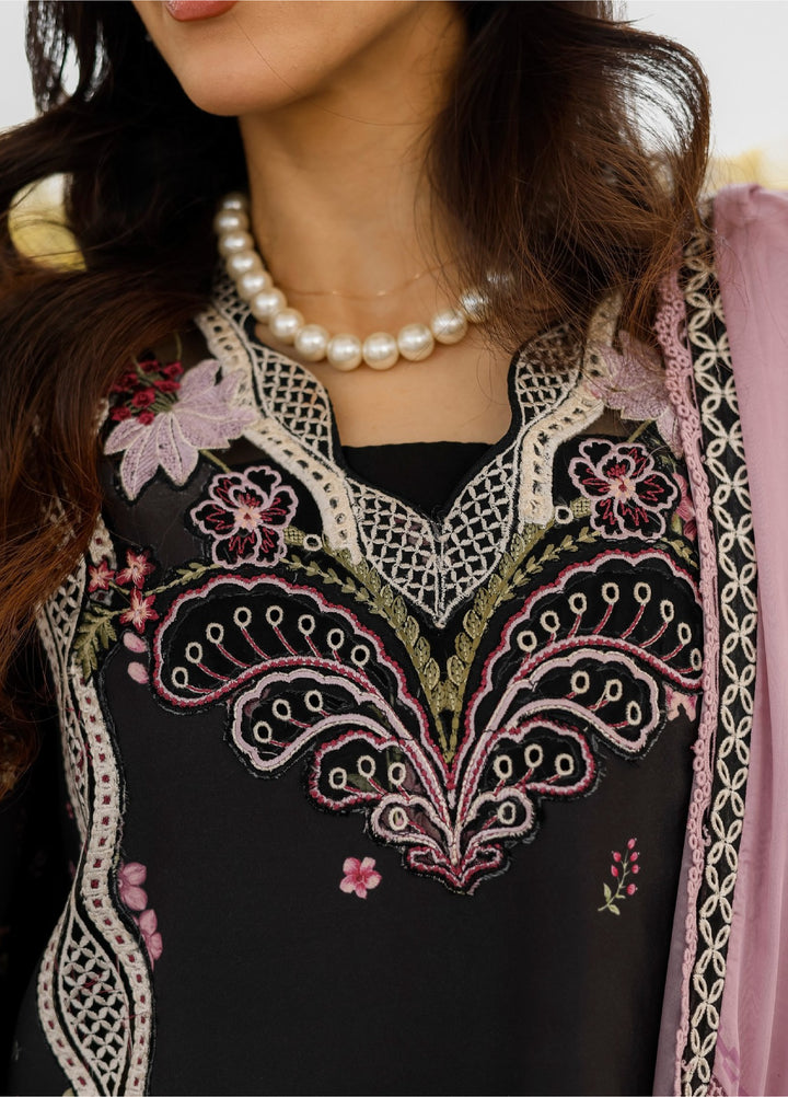 Saira Shakira Unstitched Embroidered Lawn 3 Piece Suit SSR26ULE SS-001B - Eid Collection