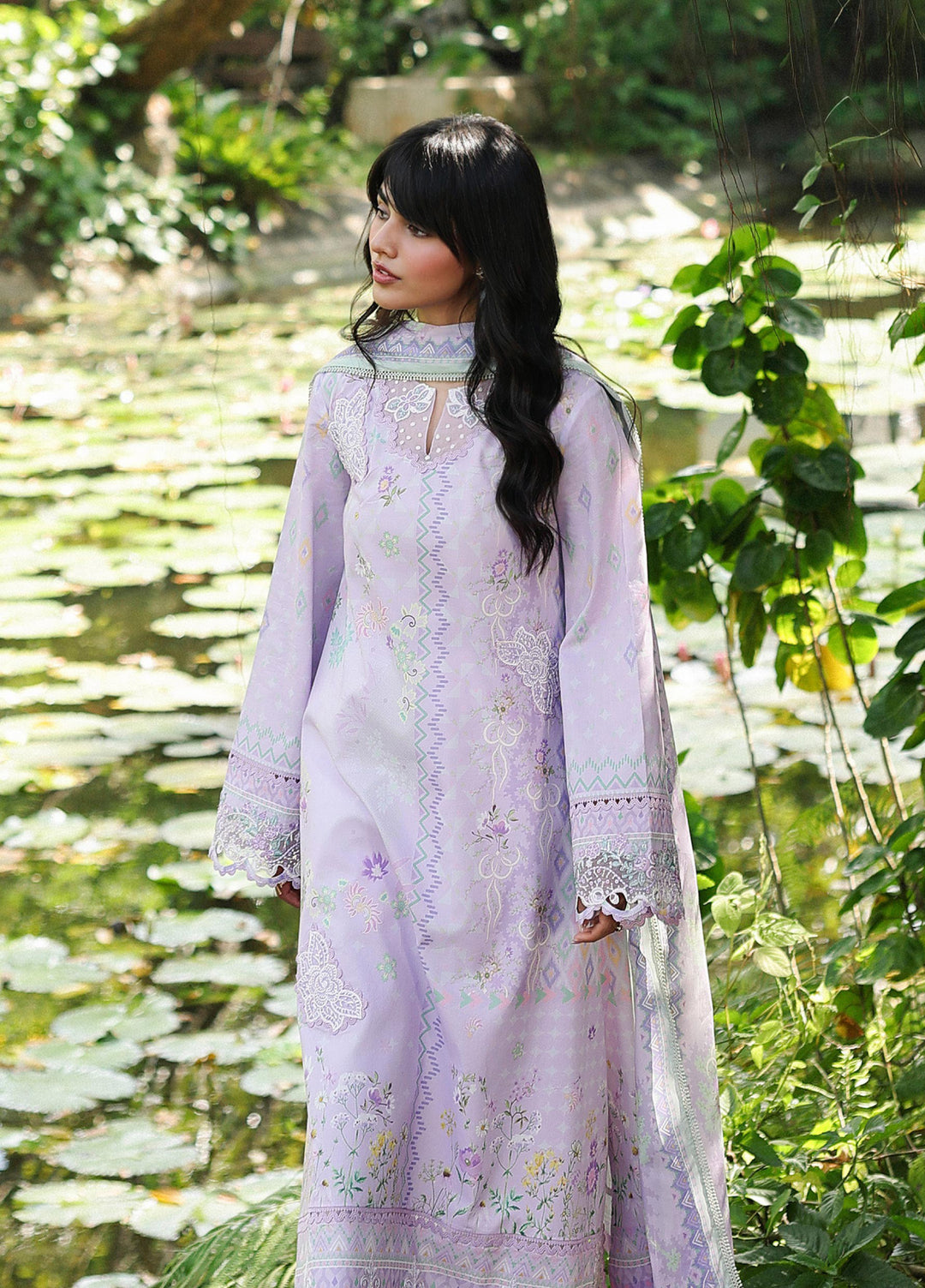 Q Prints by Qalamkar Unstitched Lawn Printed 3 Piece Suit QLK26QP Fiona - Summer Collection