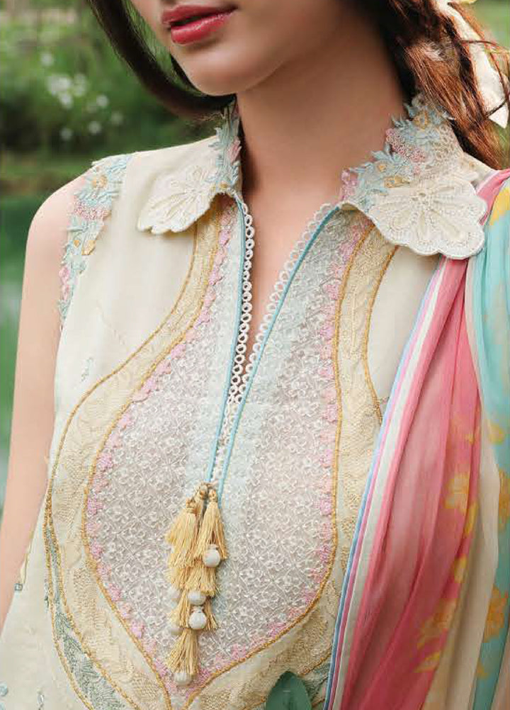 The Secret Garden by Mushq Unstitched Embroidered Lawn 3 Piece Suit MU26USG Nocturne Flora HUNSS260406 - Festive Collection