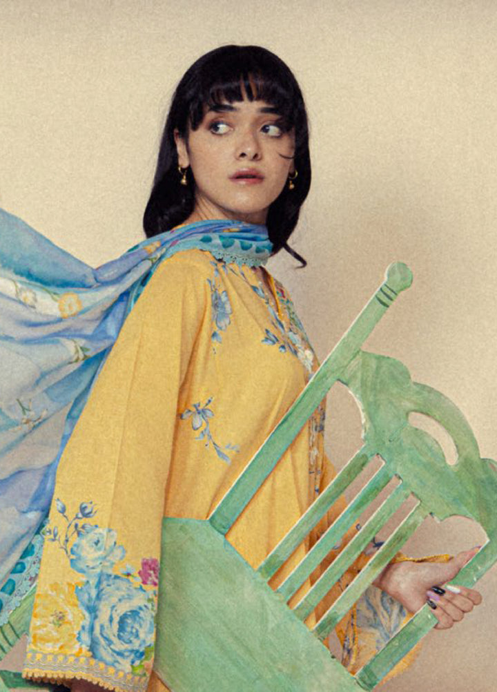 Coco by Zara Shahjahan Unstitched Printed Lawn 3 Piece Suit CZS26UPL CELENE-4B - Summer Collection