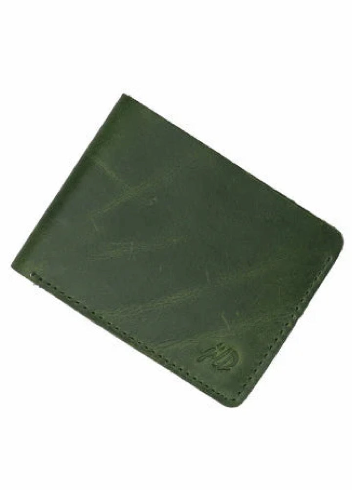 Vintage by Jild Mens Genuine Vintage Leather Wallet-Olive green S1 - Wallets Collection