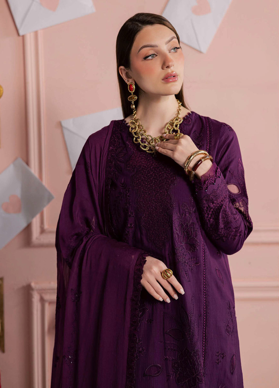 Feya by Nureh Unstitched Embroidered Lawn 3 Piece Suit NU26UFEL FE-15 - Eid Collection