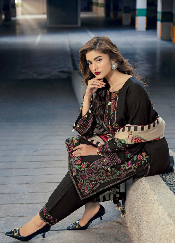 Poshima by Charizma Unstitched Embroidered Peach Leather Suits 3 Piece CHR26PU PSW5-25 - Winter Collection