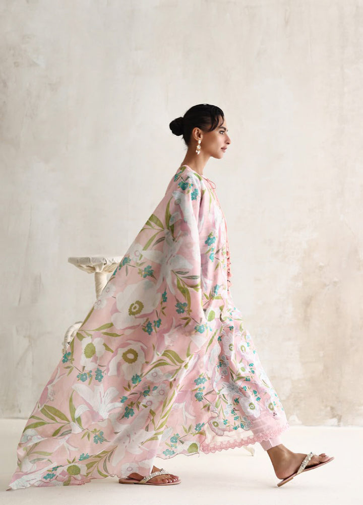 The Luxe by Gul Ahmed Unstitched Embroidered Lawn 3 Piece Suit GA26ULL Pink Camellia SP 62015 - Casual Collection