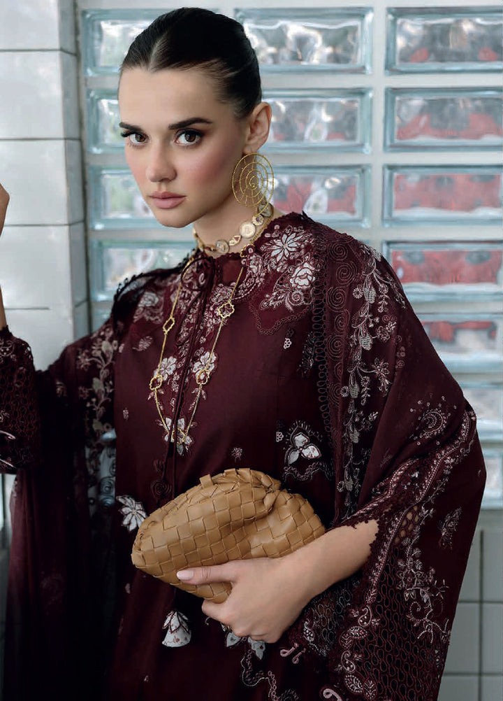 Qalamkar Chikankari Unstitched Embroidered Lawn 3 Piece Suit QLK26UCL CM-01 Eshal - Summer Collection