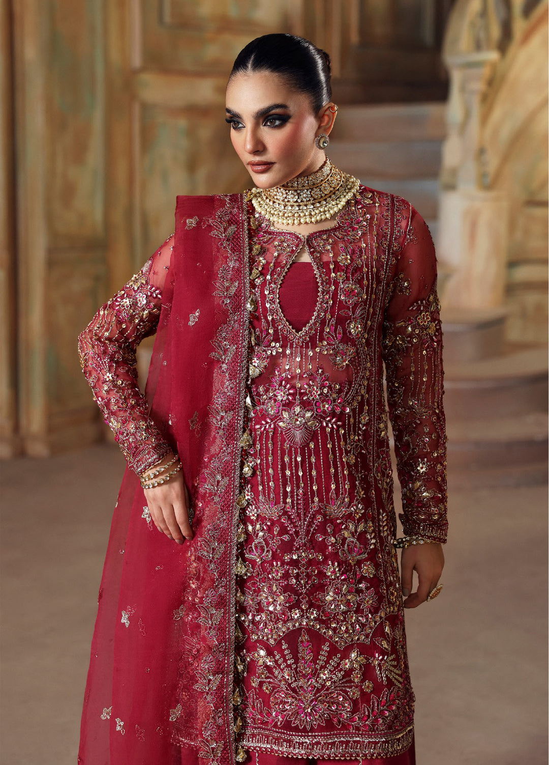 Zyra Unstitched Embroidered Organza 3 Piece Suit ZY26UW D-6 Beyond Beauty - Wedding Collection